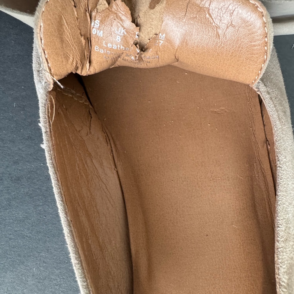 Franco Sarto Abyss Beige Suede Loafers with Bow Detail. Size 10M - Picture 14 of 14